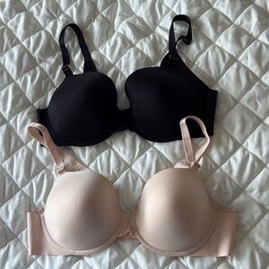 Soma Intimates Vanishing 360 Perfect Coverage, Black & Pale Sand, 38C